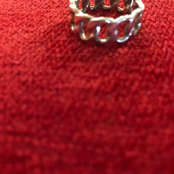 Sterling Silver Chain Link Ring - Picture 2 of 5